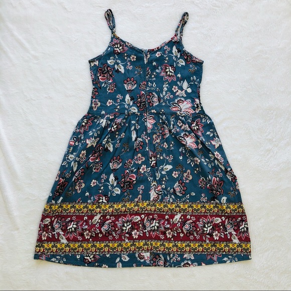 Three Pink Hearts By Trixxi, Floral Skater Dress, Juniors Size M - Picture 9 of 16